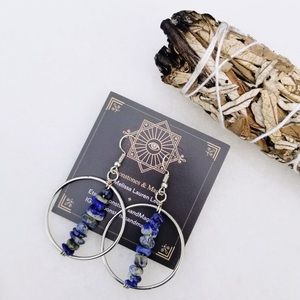 Lapis Lazuli Chip Earrings
